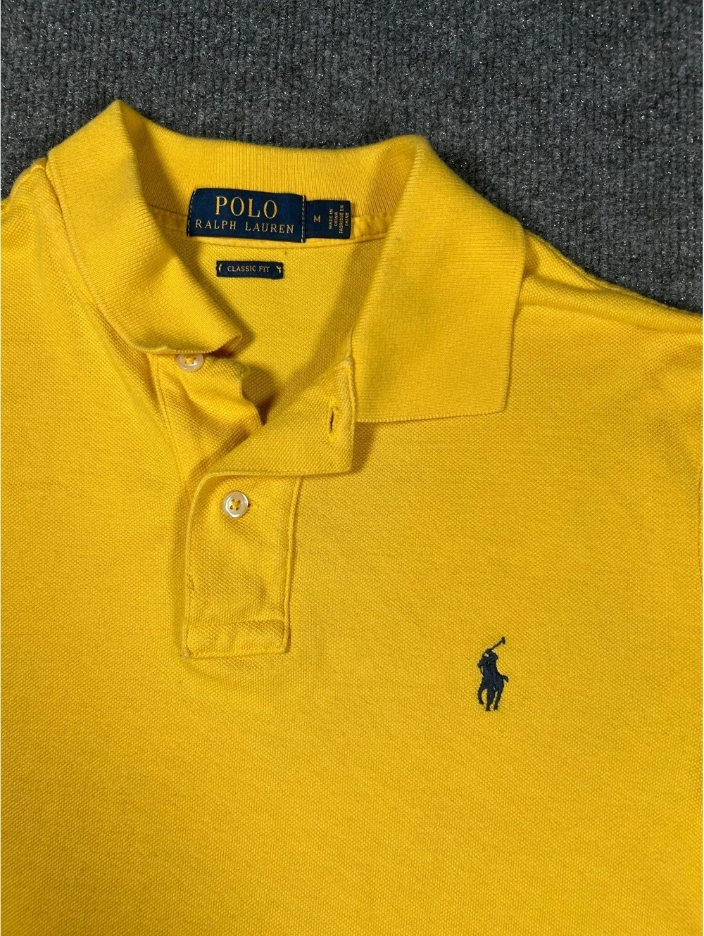 Polo Ralph Lauren Classic Fit Yellow Polo Shirt Men's Medium